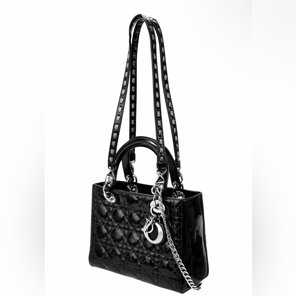 ‼️Sold‼️Authenticated Christian Dior Lady Dior Cannage patent leather bag